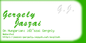 gergely jaszai business card